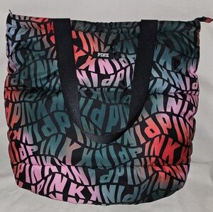 PINK Victoria's Secret Gradient Lettering Tote